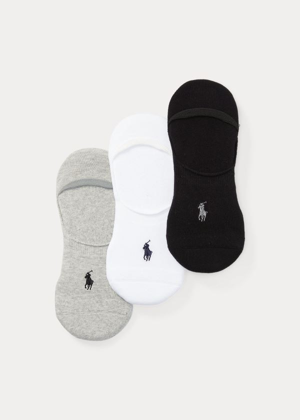 Men's Polo Ralph Lauren Sneakers Liner 3-Pack Socks | 905621OHF